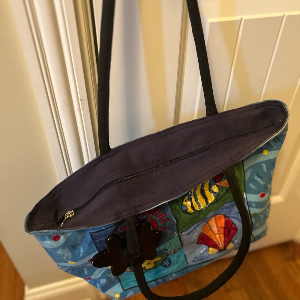 Colorful Fish Pattern Tote Bag - Picture 8 of 8